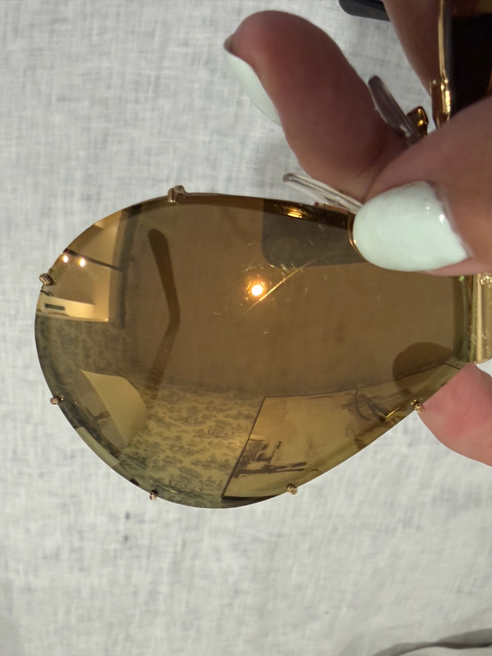 Louis Vuitton LV Gold Mirror Shield Sunglasses Oversized Aviator Mask Sunglasses - Picture 11 of 11